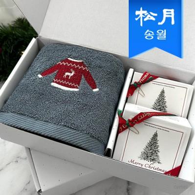송월타월 해피 홀리데이 선물세트E 크리스마스 윈터데이 산타비누2