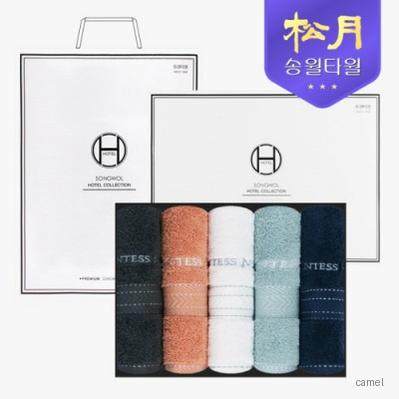 송월타올 카운테스마라 스티치 헤링본 40 160g 5P 타올세트