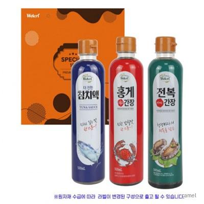 3종 500ml 홍게간장 전복 깊은맛 참치액 명절선물세트 답례품