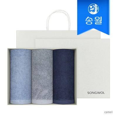 송월타올 호텔수건 라운드 190g 코마 40수 3p 선물세트 쇼핑백 기념수건 답례품