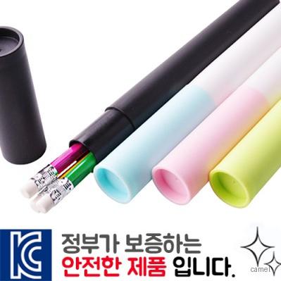 인젝션육각지우개연필3p바닐라원통세트