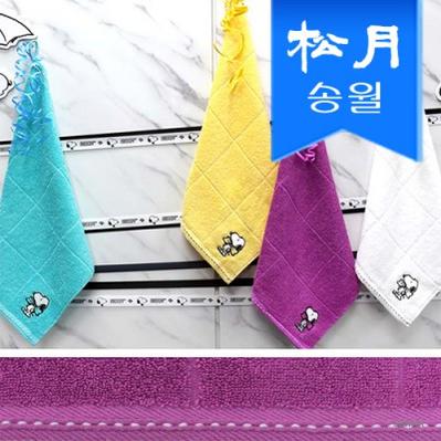 송월 스누피 왕리본36 고리수건 핸드타월