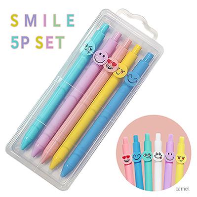 스마일캐릭터라바볼펜 5P세트 0.7mm
