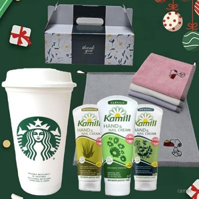 카밀핸드크림100ml 스타벅스 텀블러 컵 송월 스누피핸드 타올세트