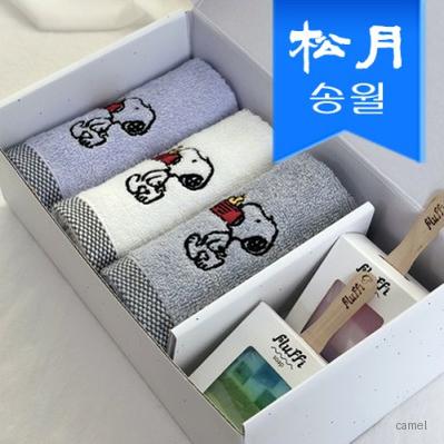 핸드타올 기프트세트A 블럭블랙3 비누스틱2 답례품 단체선물 기념선물