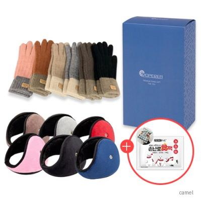 로페리아 청음 귀마개 스마트폰터치니트장갑 핫팩 150g 3P세트 0209582