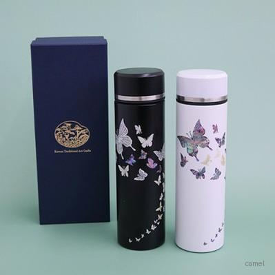 나빌레라 고급 316 자개텀블러 나비2 500ml