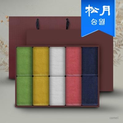 송월타월 컬러풀 170g 10매 세면타올 선물세트 쇼핑백