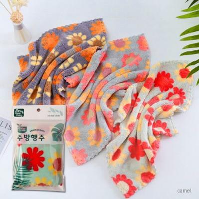 극세사 플라워 벨벳 행주 1p 28cm