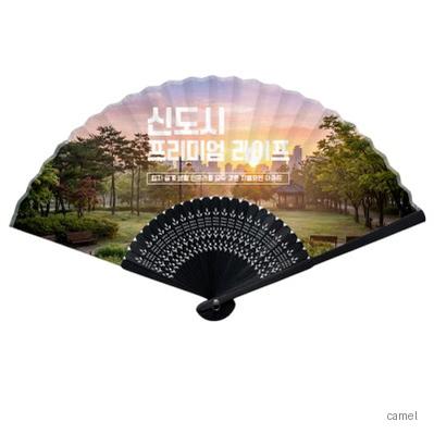 오죽실크천 흑선 독판 전통부채