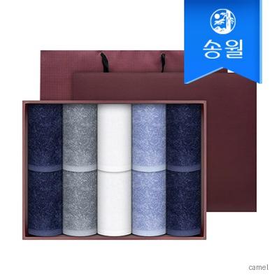 송월타월 항균 180g코마40수 10매 세면타올 선물세트 쇼핑백