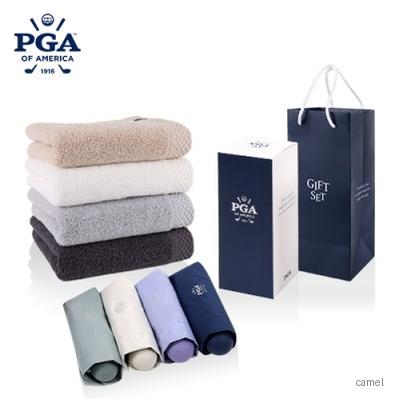 PGA 5단 마카롱 암막우양산 호텔스페셜180 타올세트 와인케이스 쇼핑백포함