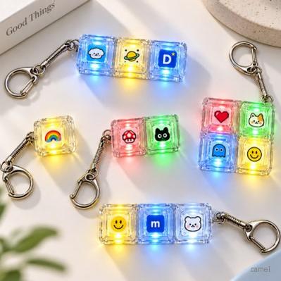고급풀칼라인쇄 스마트 LED 투명 키캡 열쇠고리 1 4구