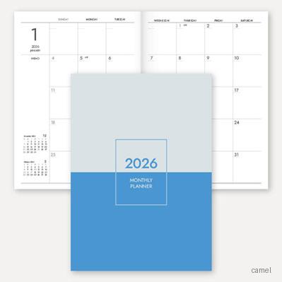 2026 월간 플래너 노트 책제본 25절 A5