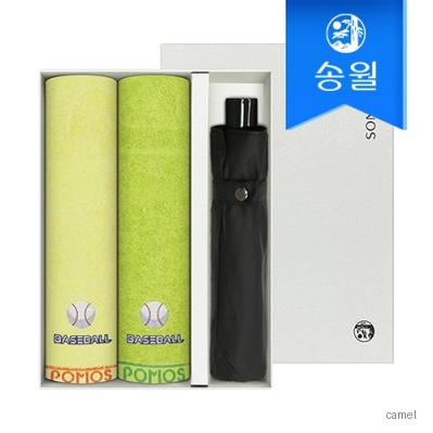 송월 타올 우산 3매 선물세트 야구 스포츠2 3단 컬러무지1