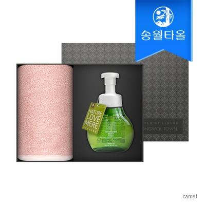 송월타월 타올 핸드위시 기프트세트 180G 코마 40수1 네이처러브메레1