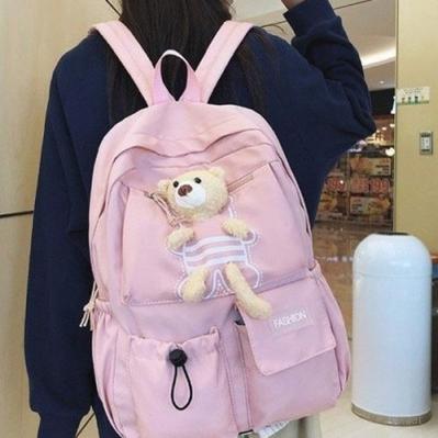 로페리아 멀티포켓 책가방 곰돌이 인형 백팩 0219535