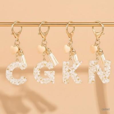 로페리아 레진 레터 펜던트 태슬 참 장식 키링 악세서리 0216983