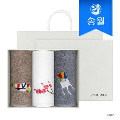 송월 고운자수 3매세트 쇼핑백