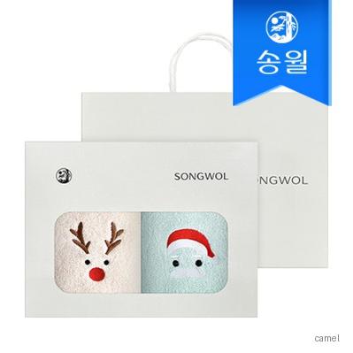 송월 루돌프 눈사람 산타 2매케이스 쇼핑백
