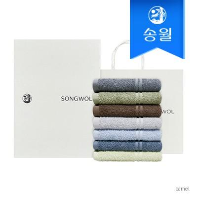 송월타올 호텔수건 데일리 데이라인 110g 2p 선물세트 쇼핑백 기념수건 답례품