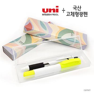 제트스트림볼펜 0.5mm 빅백색고체형광펜 2P세트