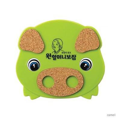 돼지콜크 냄비받침 연두