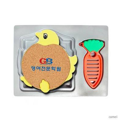 병아리콜크 냄비받침 당근야채칼