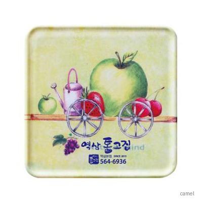 사각 멜라민냄비받침 사과