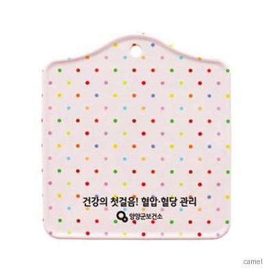 사각센스 멜라민냄비받침 땡땡이
