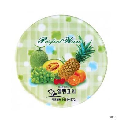 원형 멜라민냄비받침 열대과일