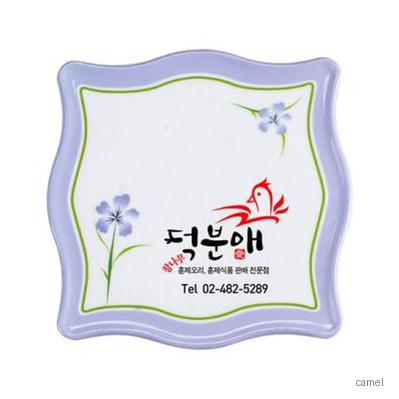 웨이브 멜라민냄비받침 보라