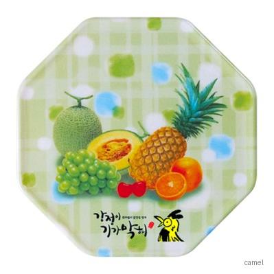팔각 멜라민냄비받침 열대과일