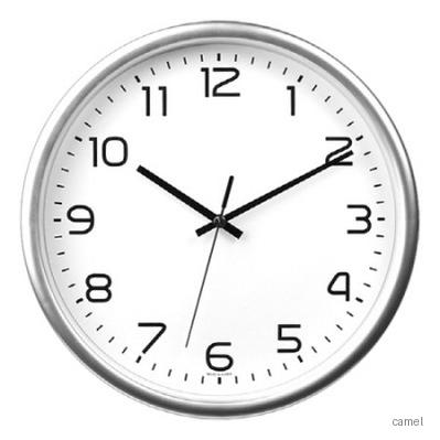 280라운드 실버 벽시계