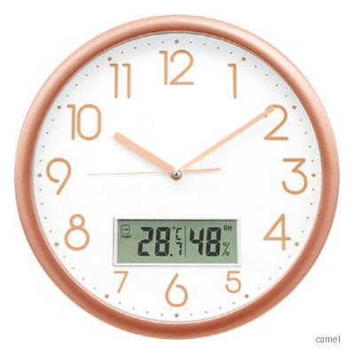 350 디지털온습도로즈벽시계 무소음