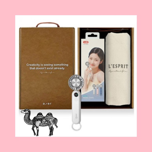 레스쁘리 고급 선풍기세트 D 지니큐 미니 선풍기 솔리드 에코백