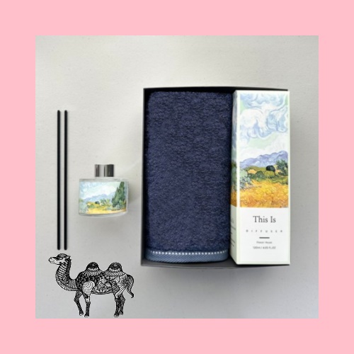 프리미엄 디퓨져 수건 답례품 명화B 디퓨져 120ml1 솔리드뱀부무지1 선물세트 단체선물 기념선물