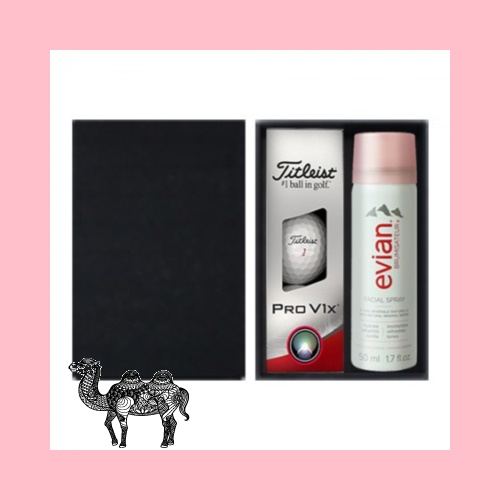 레스쁘리 미니 D 타이틀리스트 PRO V1x 3구 에비앙 페이셜 미스트 50ml 골프공선물세트