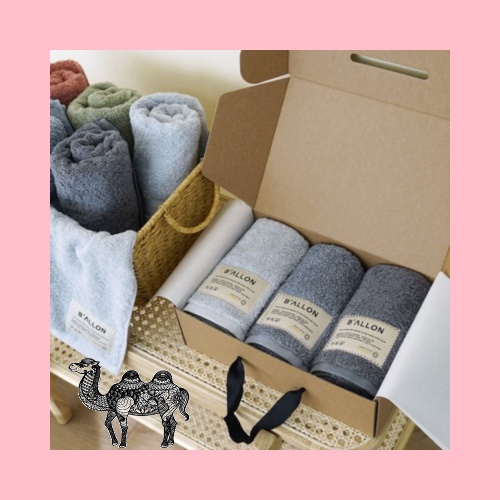 발론 타월 호텔수건 페이스 타올 210g 코마 40수 3p 선물세트 5 color