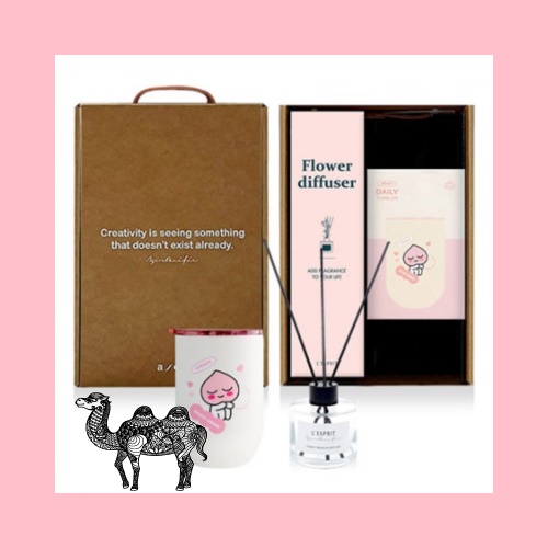 레스쁘리 고급 카카오프렌즈 세트 B KF데일리스텐텀블러 디퓨저120ml
