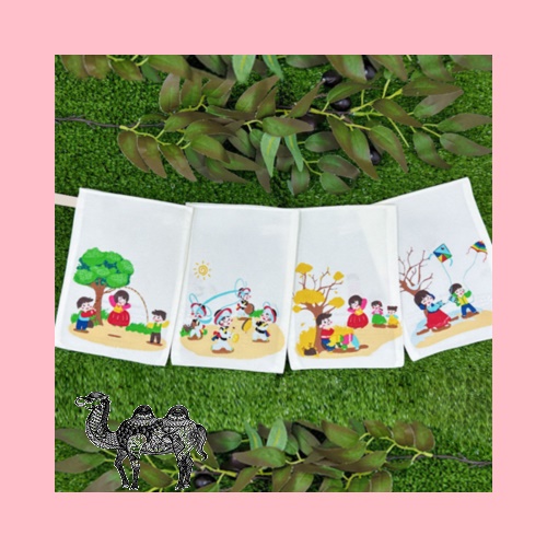 다원 사각 인견 때타올 놀이 1P
