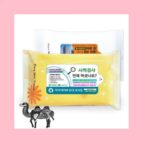 라벨형 40매 대용량 무광 물향기 물티슈