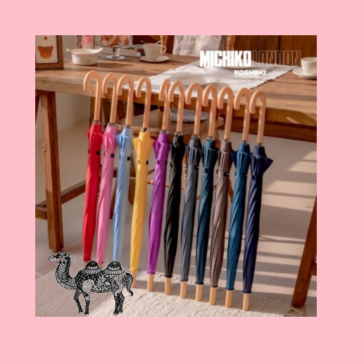 미치코런던 55*12K 우드 곡자 장우산 M058