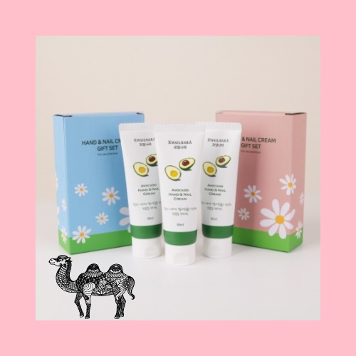 과일나라 아보카도 핸드 앤 네일 크림 80ml 3p 세트 케이스 포함