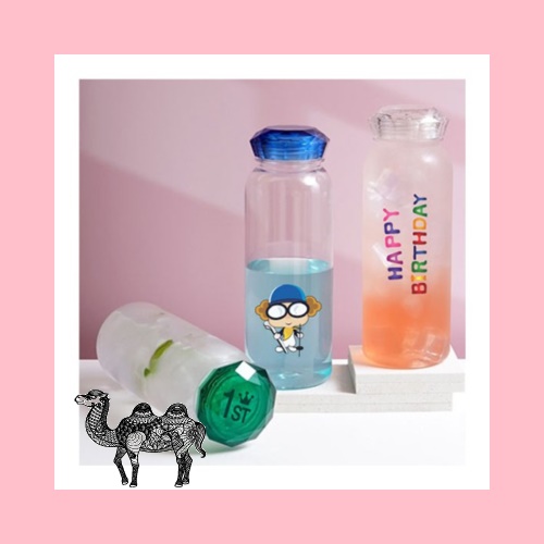 오보틀 1리터 대용량 크리스탈 아이스전용 페트보틀 1000ml 풀칼라가능