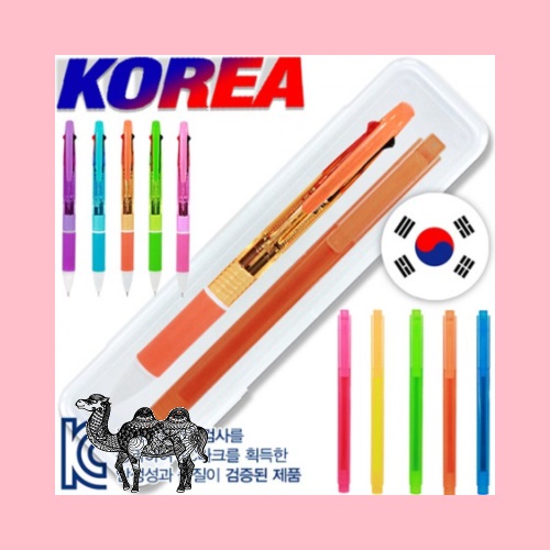 코리아뉴니들3색 스타사각형광펜세트