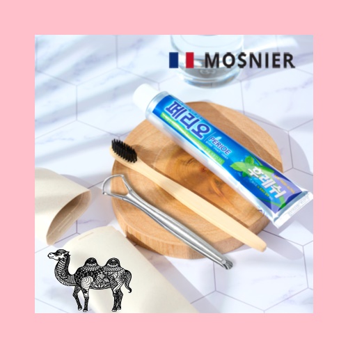 모스니에 대나무칫솔 혀클리너 치약150g 생분해케이스 대세트