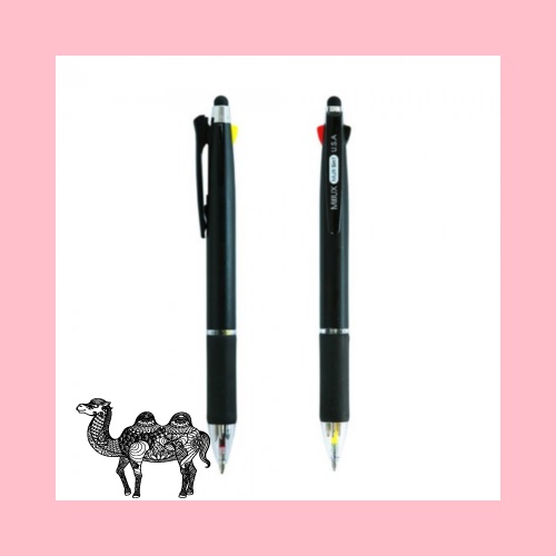밀룩스5in1형광터치펜 볼펜