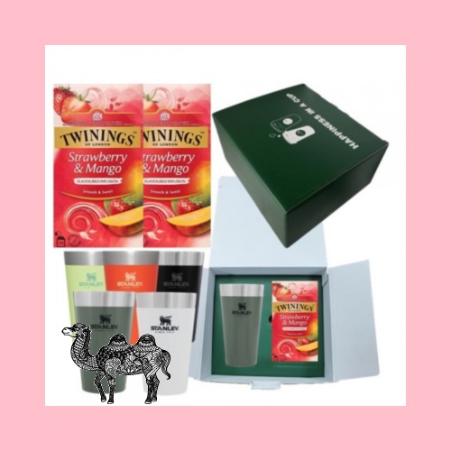스탠리 어드벤처 진공 파인트컵 473ml 트와이닝 스트로베리앤 망고 티백 25개입 1팩 선물세트