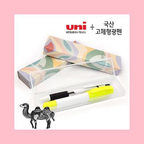 제트스트림 볼펜 0.5mm 빅백색고체형광펜 2p 선물세트